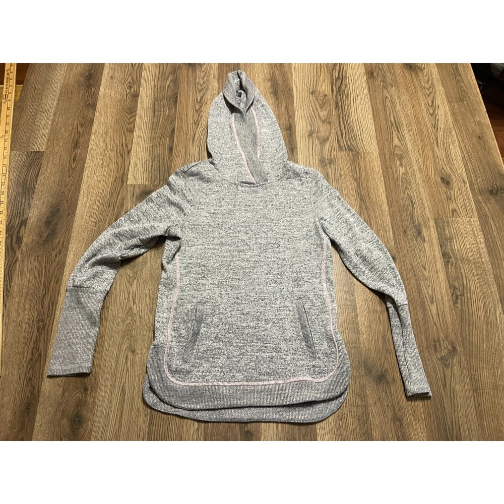 90 Degree by Reflex Hoodie, Girl's Size Medium, Gray, Pullover, Long Sleeve